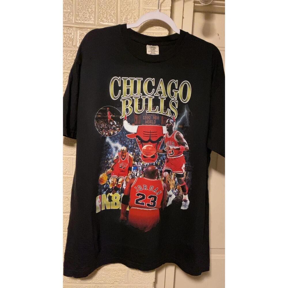 Michael Jordan Chicago Bulls Trio Championship - 90S Nba T-Shirt